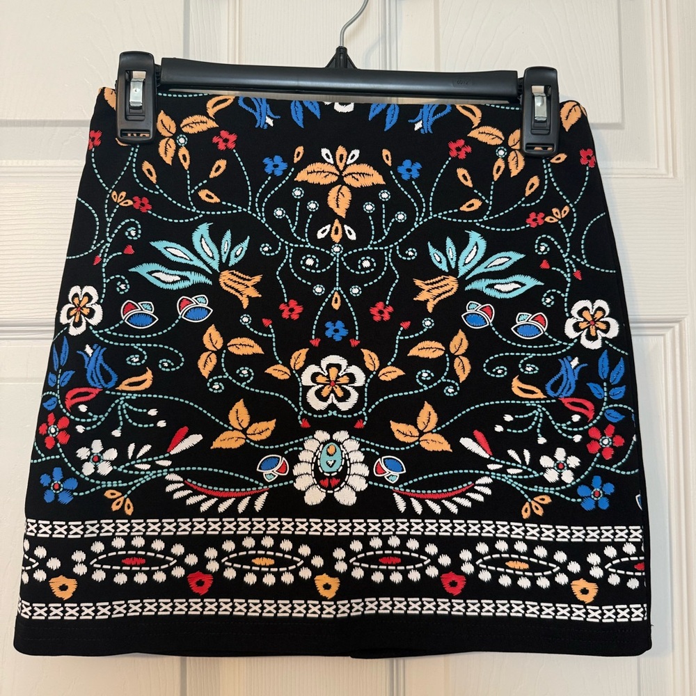 Floerns Women’s Floral Embroidered Mini Skirt